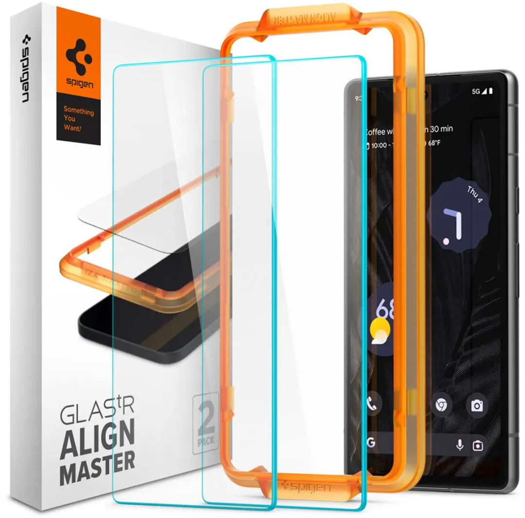 Spigen AlignMaster Full Cover Glas Google Pixel 7A - 2 Stuks