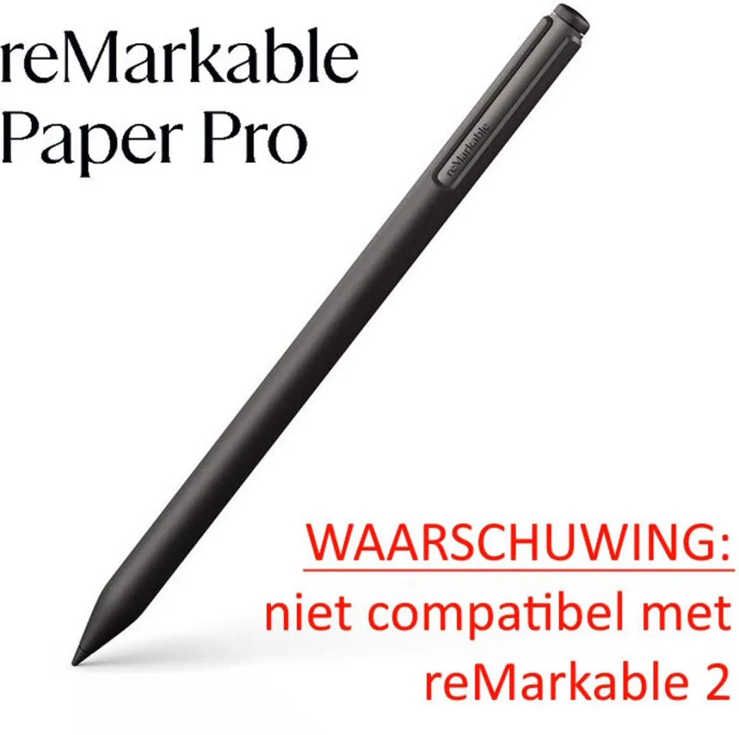 Marker PLUS (met gum) - stylus pen voor reMarkable Paper PRO (of PRO MOVE) - met extra tips - [NIET VOOR REMARKABLE 1 OF 2]