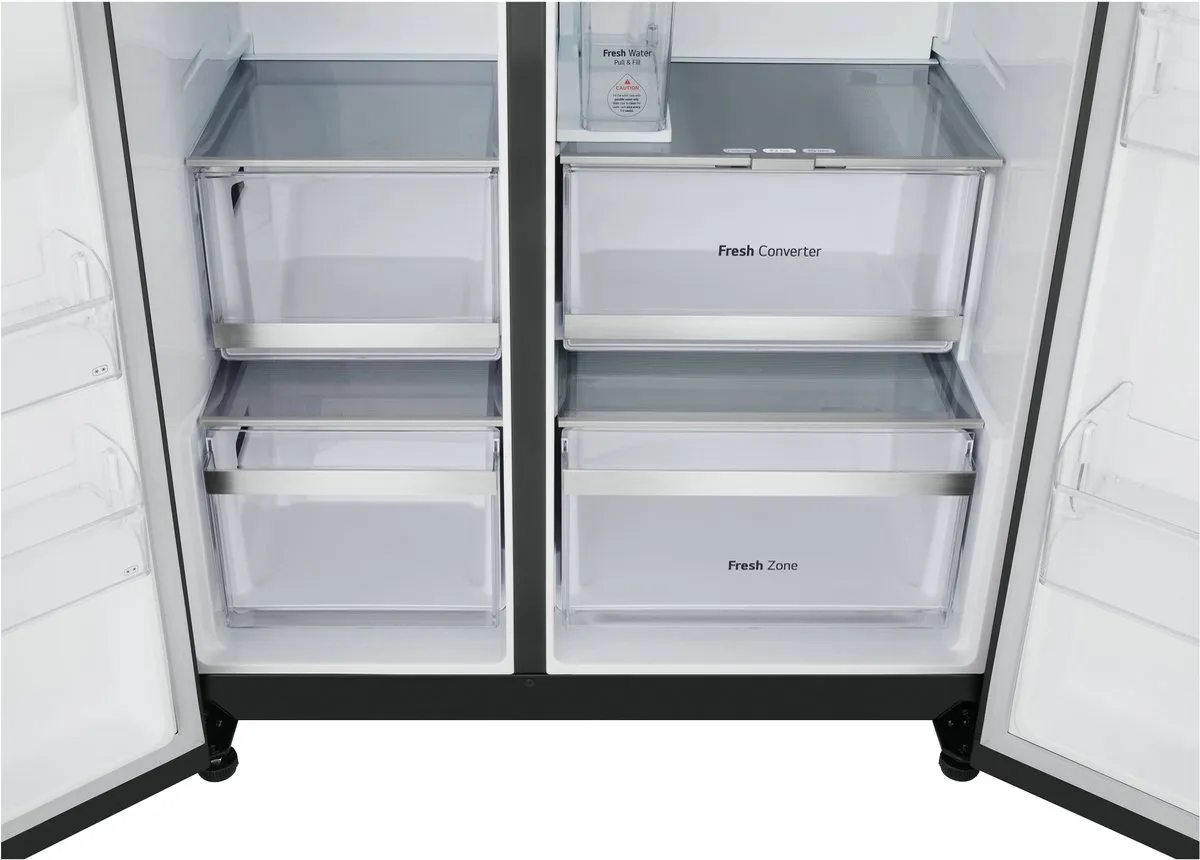 LG GSLE91EVAC Amerikaanse Koelkast 628L - UVnano & DoorCooling+ - Zwart
