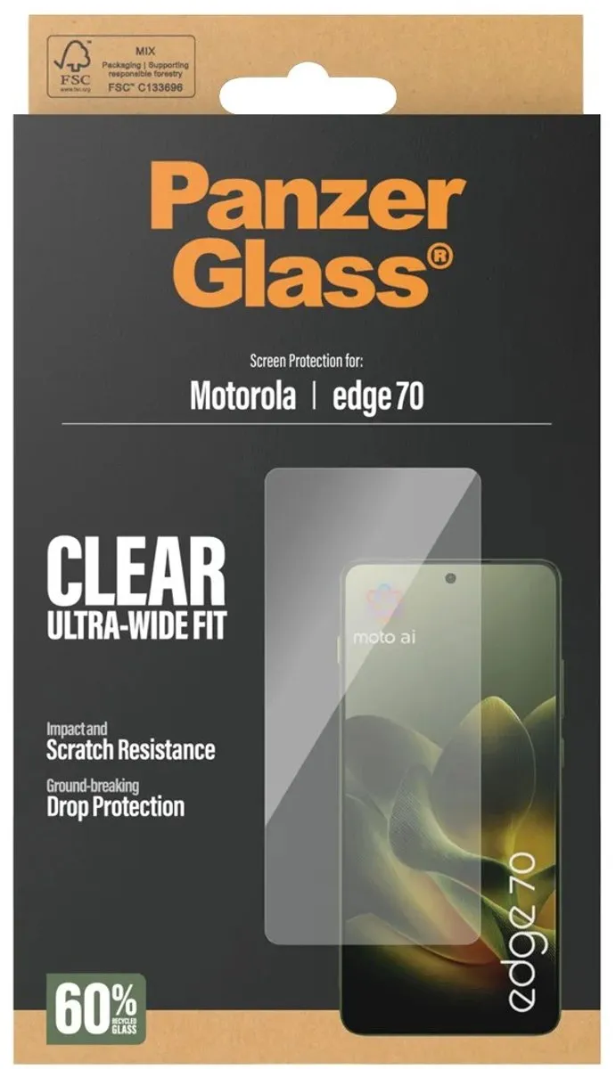 PanzerGlass Ultra-Wide Screenprotector Motorola Edge 70 - PG01397