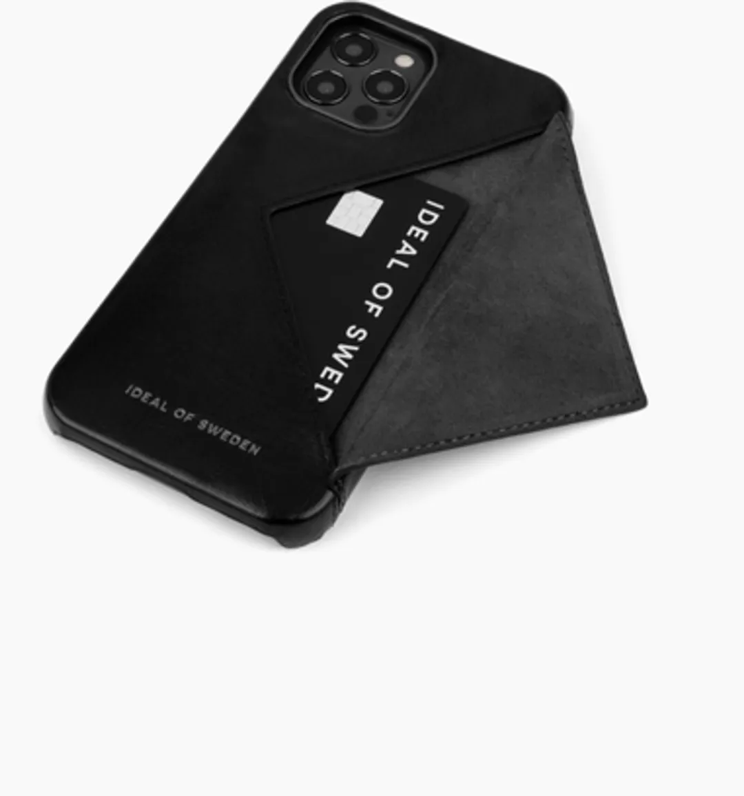 iDeal of Sweden Statement Case Flap Pocket iPhone 12/12 Pro - 3 Pasjes - Glossy Black