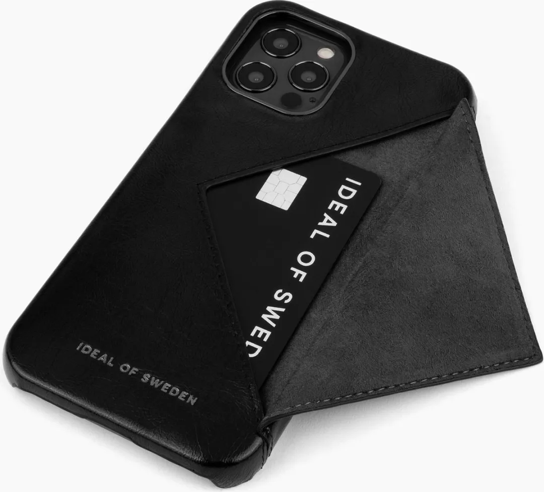 iDeal of Sweden Statement Case Flap Pocket iPhone 12/12 Pro - 3 Pasjes - Glossy Black