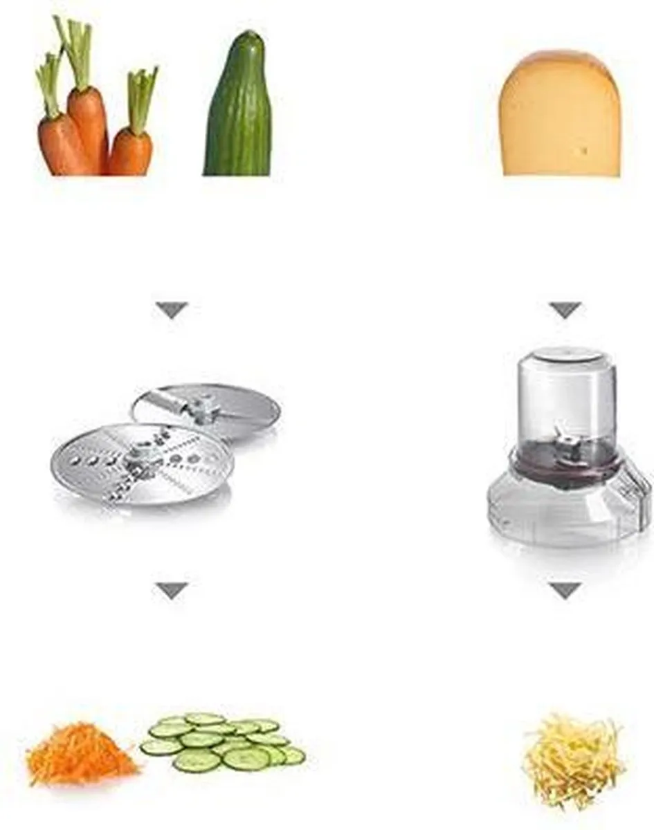 Bosch MultiTalent 3 Foodprocessor 800W - 4 Messen - Zwart/RVS