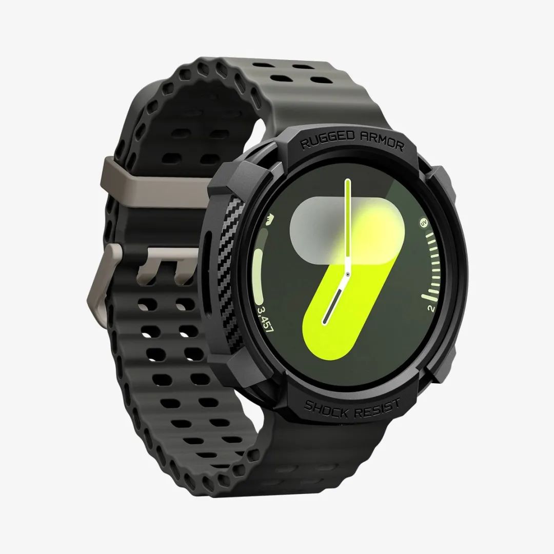 Spigen Rugged Armor Hoesje Samsung Galaxy Watch 8 40mm - Zwart - afbeelding 6 van 6