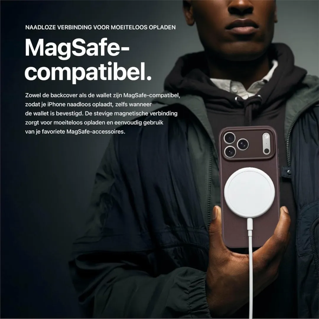 Decoded Leren Hoesje iPhone 17 Pro Max - MagSafe - Chocoladebruin