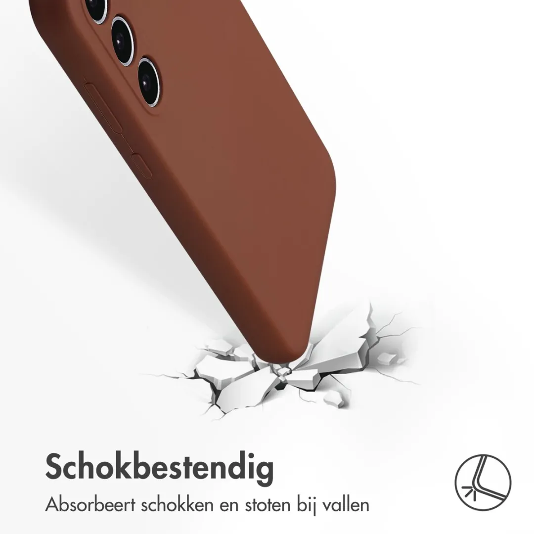 Accezz Hoesje - Geschikt voor Samsung Galaxy A35 - Liquid Silicone Backcover - New Tea Brown