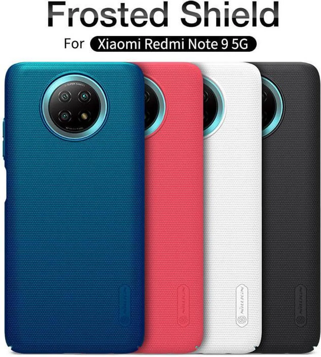 Nillkin Super Frosted Shield Hoesje Xiaomi Redmi Note 9T - Blauw - afbeelding 6 van 6