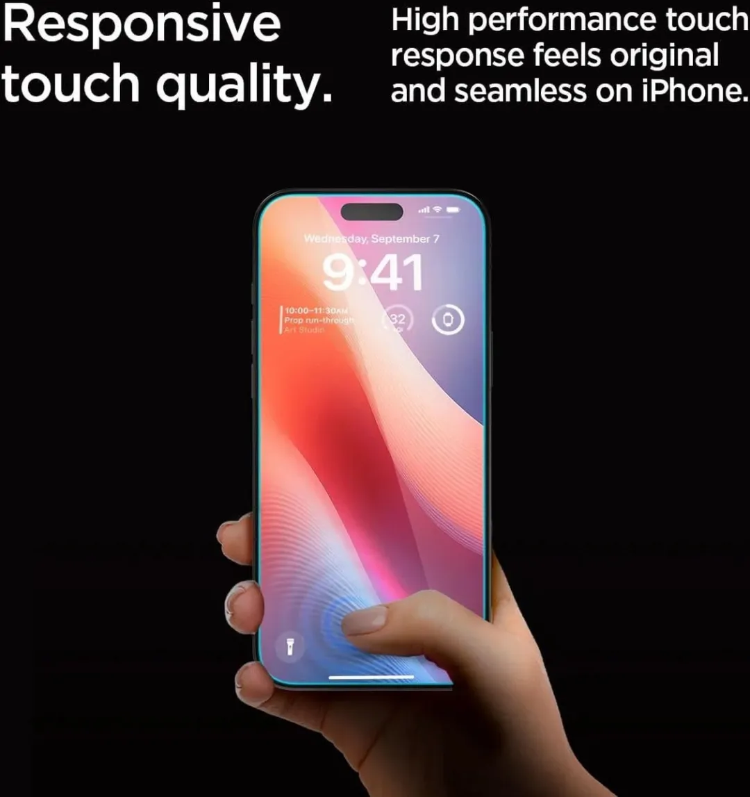 Spigen EZ Fit GLAS.tR iPhone 16 Pro Schermbeschermer - 9H - 1 Stuk - afbeelding 6 van 6