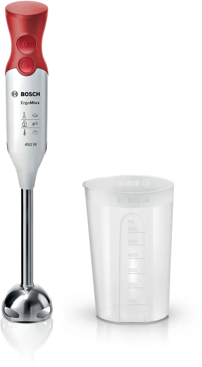 Bosch MSM64110 ErgoMixx Staafmixer 450W - Rood/Wit