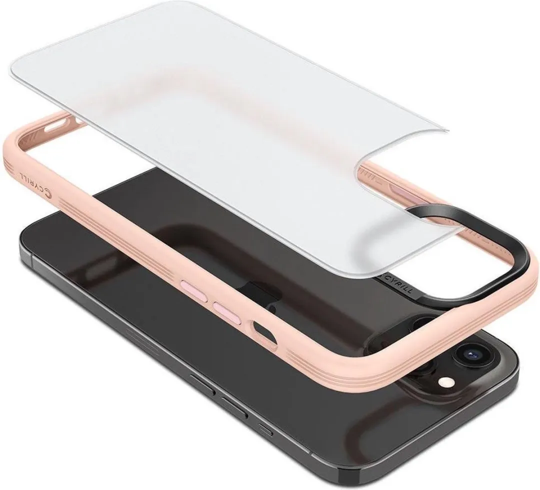 Spigen Cyrill Color Brick Hoesje ACS01648 - iPhone 12 Pro Max - Roze/Transparant
