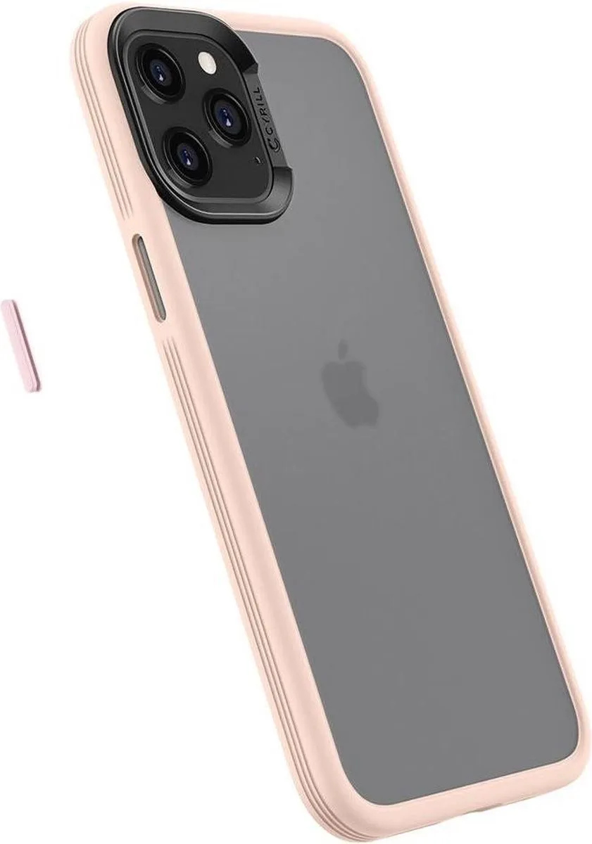 Spigen Cyrill Color Brick Hoesje ACS01648 - iPhone 12 Pro Max - Roze/Transparant - afbeelding 6 van 6