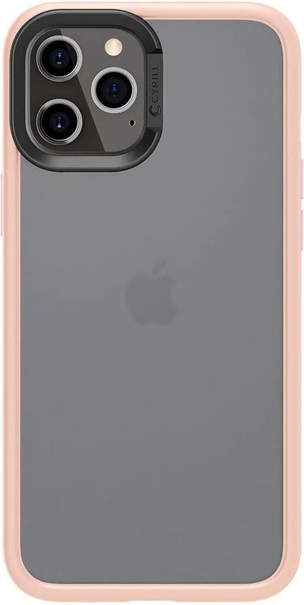 Spigen Cyrill Color Brick Hoesje ACS01648 - iPhone 12 Pro Max - Roze/Transparant