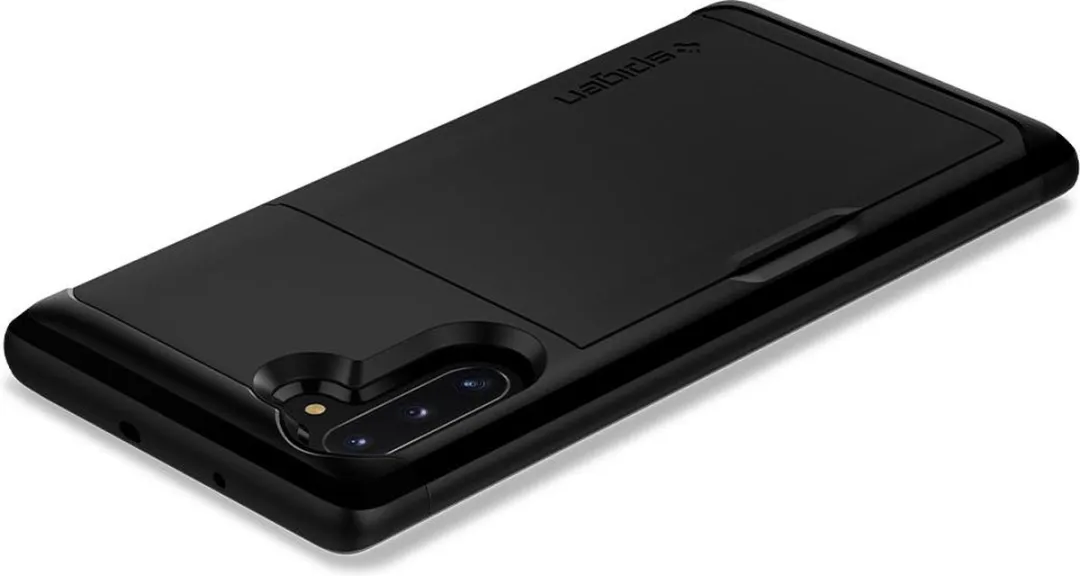 Spigen Slim Armor Card Slot Samsung Galaxy Note 10 - 2 Pasjes - Zwart