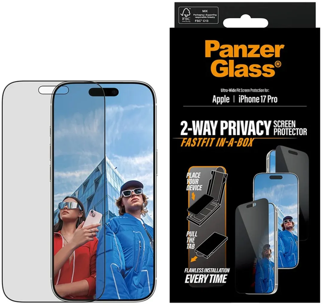 PanzerGlass PG74453 iPhone 17 Pro Screenprotector Privacy - Zwart