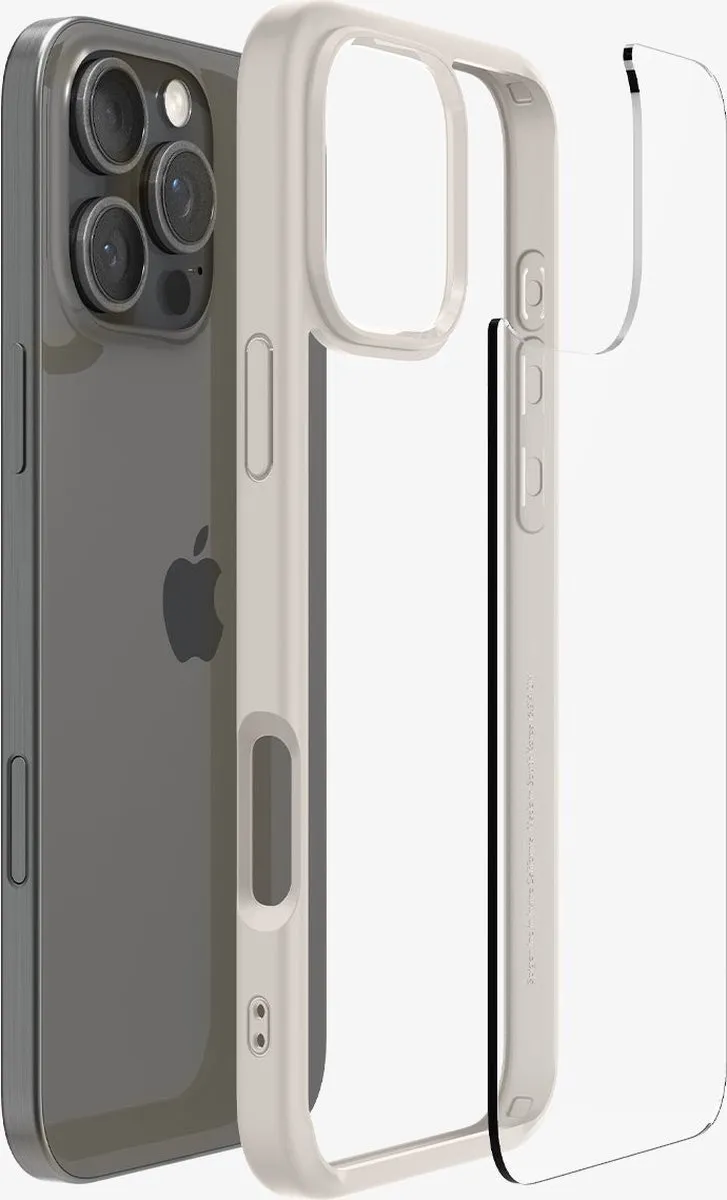 Spigen Ultra Hybrid Hoesje iPhone 16 Pro - Titanium - MagSafe