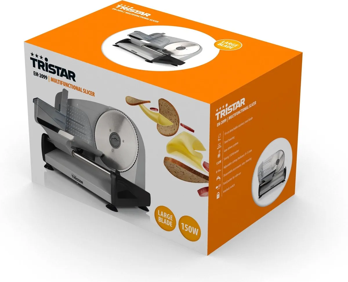 Tristar EM-2099 Snijmachine 150W - RVS snijblad - afbeelding 6 van 6