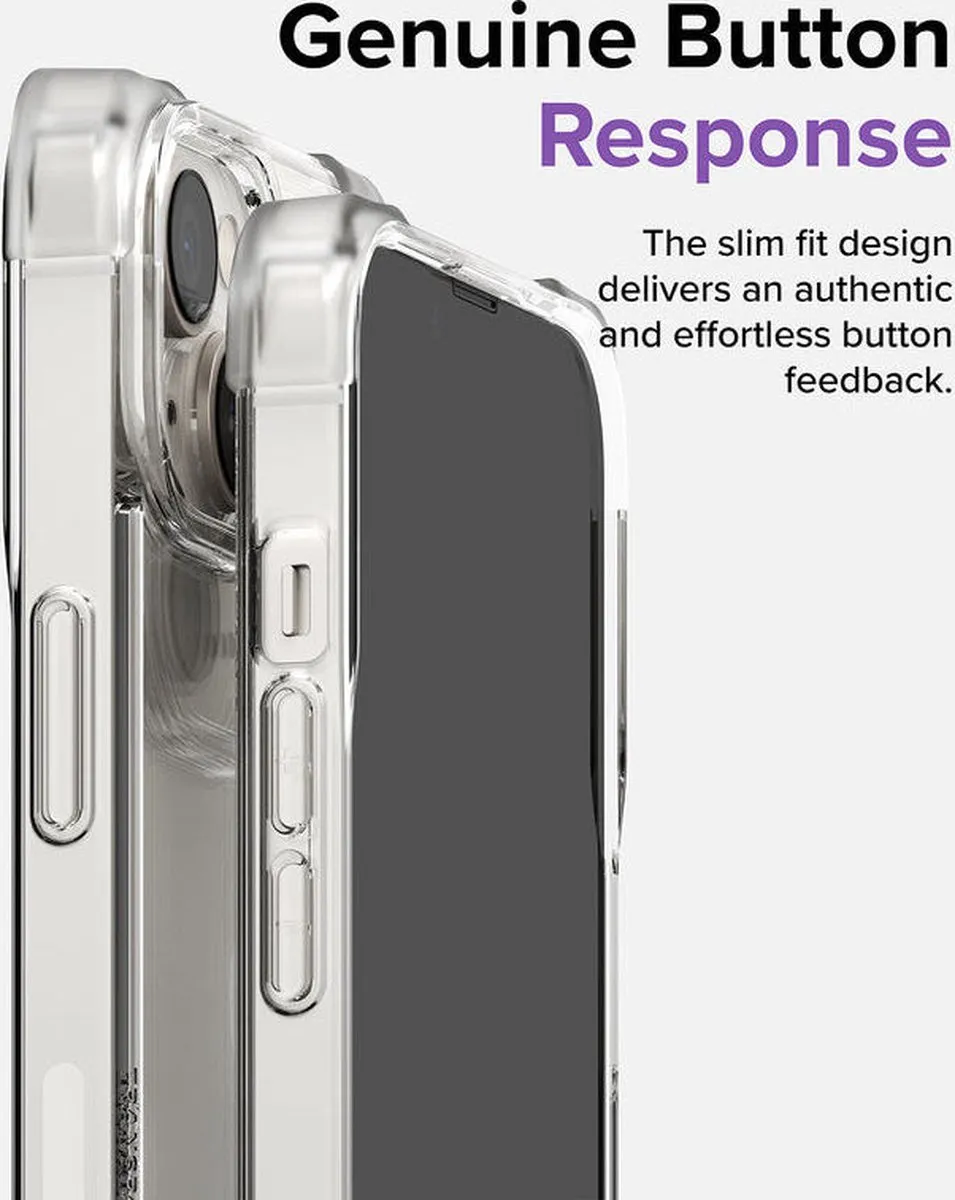 Ringke Fusion Bumper Hoesje iPhone 14 - Transparant Paars