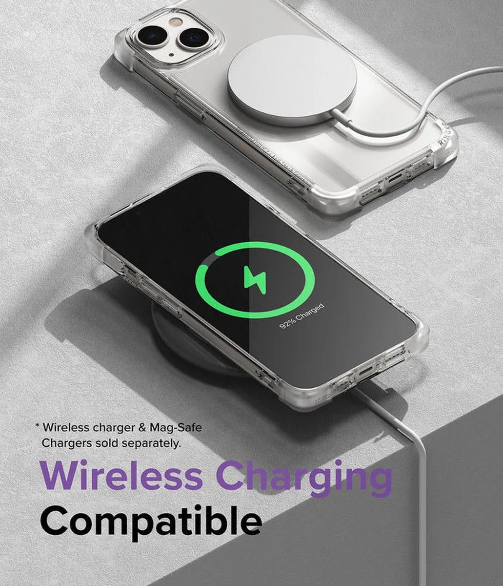 Ringke Fusion Bumper Hoesje iPhone 14 - Transparant Paars