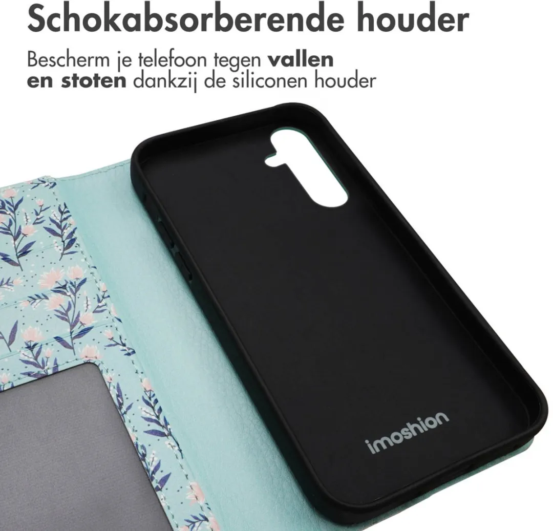 Imoshion Hoesje Samsung Galaxy A35 - Blue Flowers - 3 Pasjes