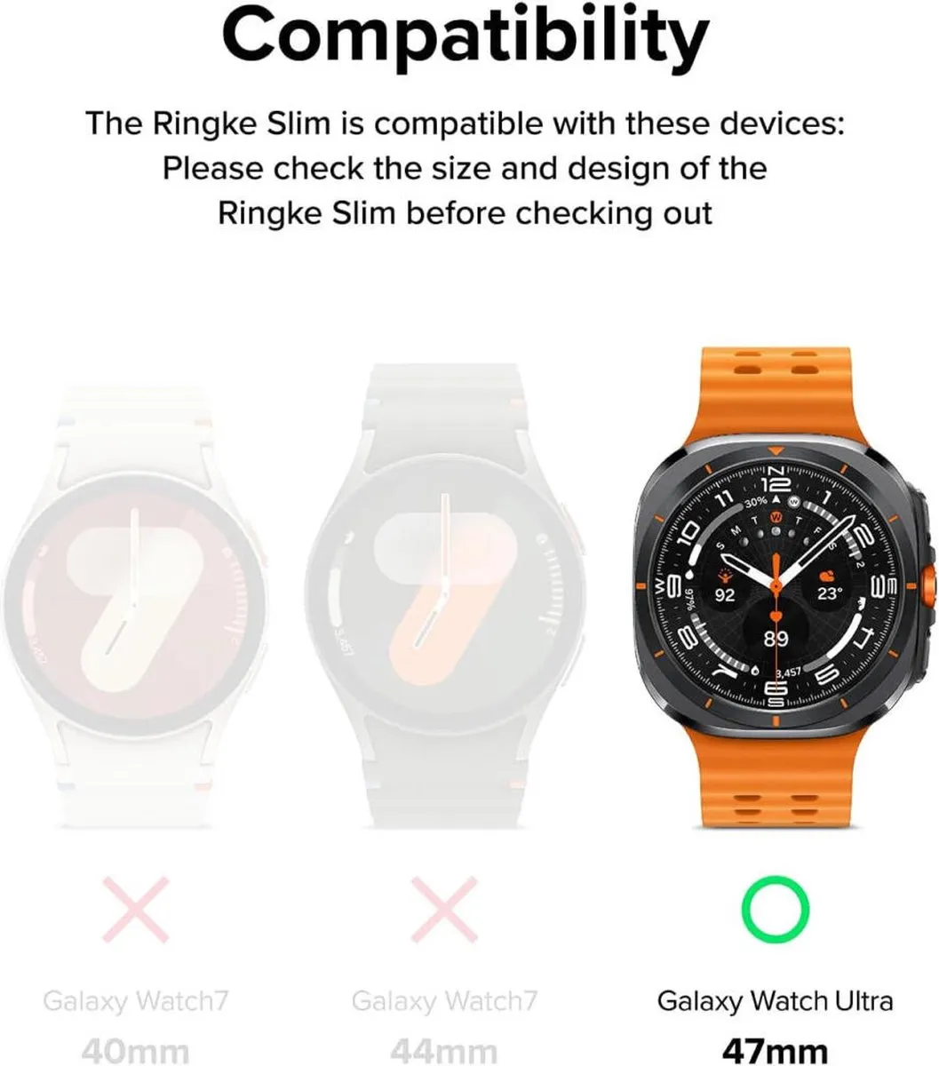 Ringke Slim+ Glass voor Samsung Galaxy Watch Ultra 47mm - Transparant