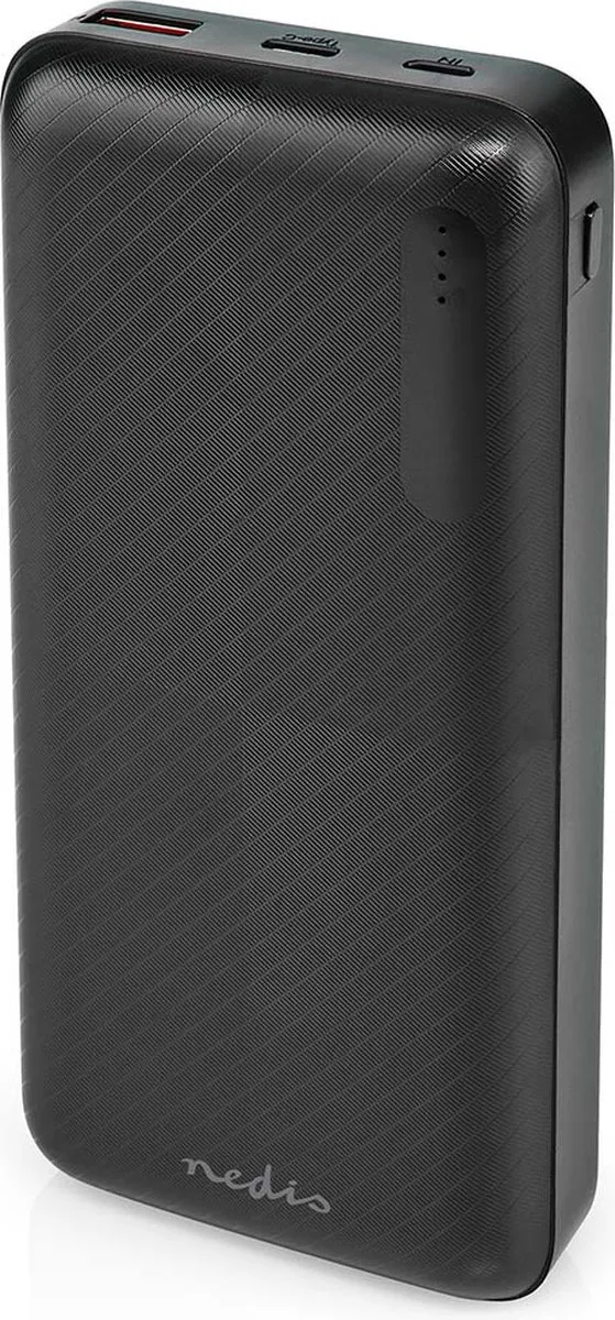Nedis Powerbank 20000mAh UPBKPD20000BK - 18W - 2x USB - Zwart