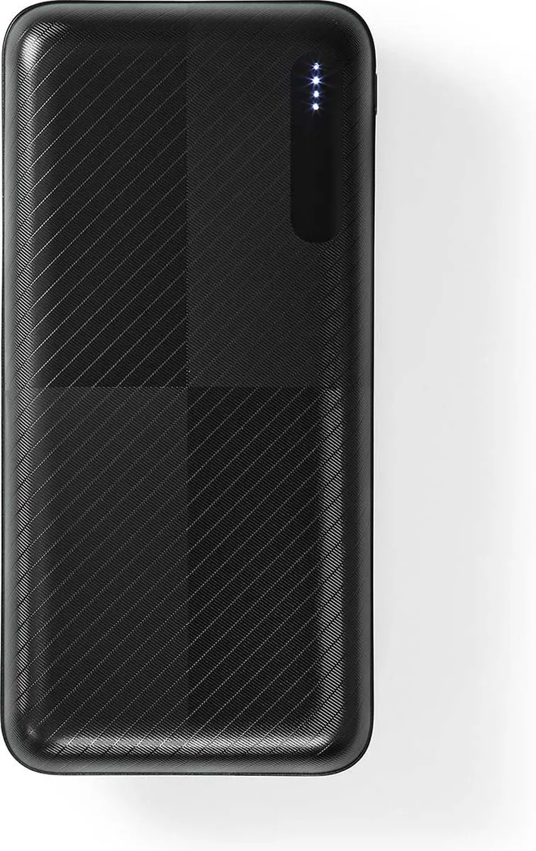 Nedis Powerbank 20000mAh UPBKPD20000BK - 18W - 2x USB - Zwart