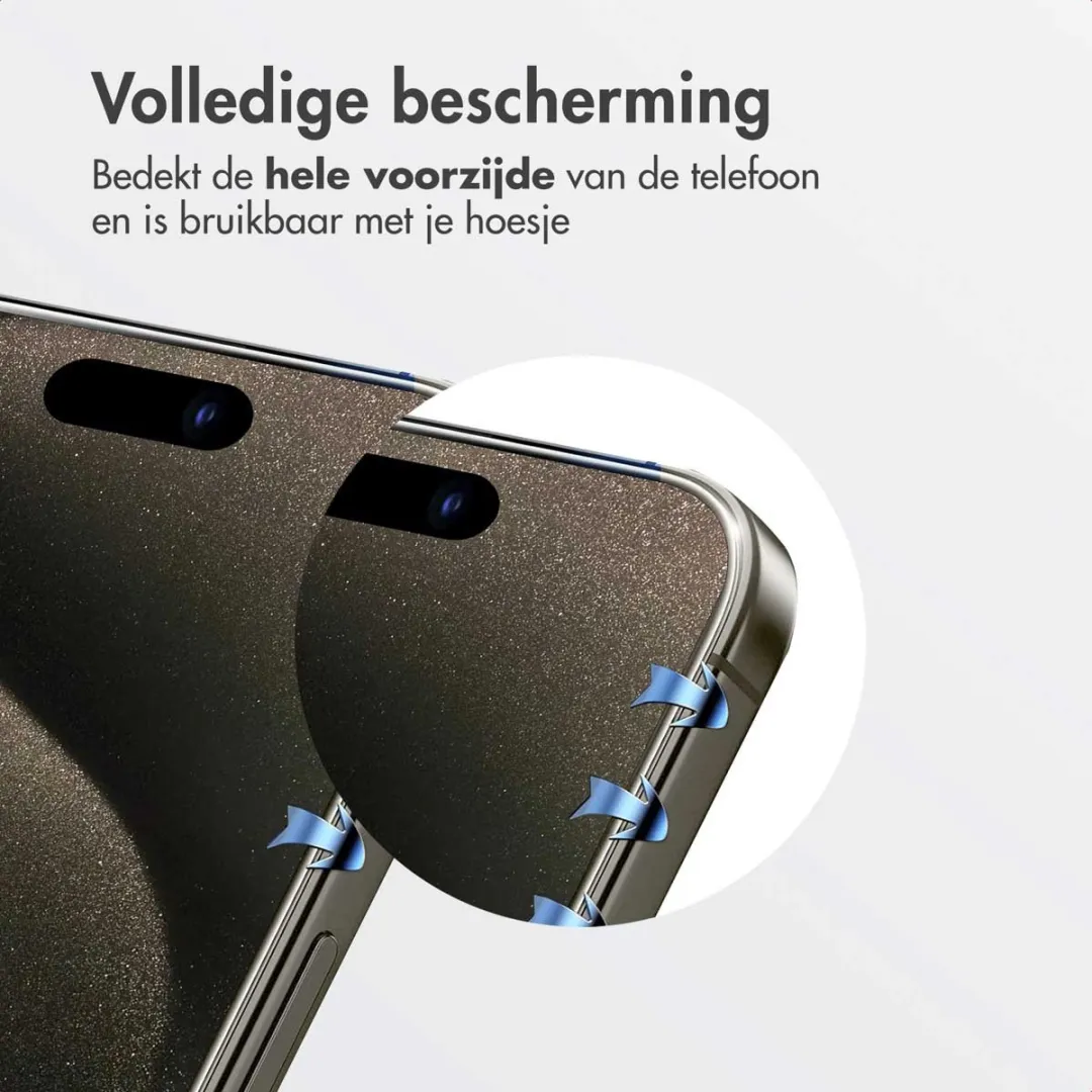 Accezz Screenprotector iPhone 15 Pro - Glas - 1 Stuk
