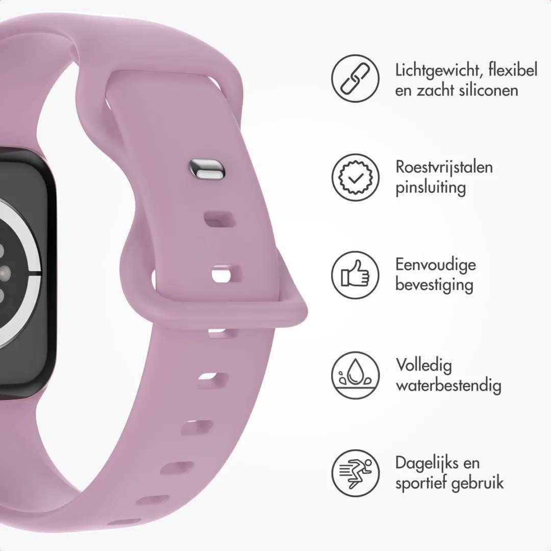 Imoshion Siliconen Bandje Apple Watch 44-49mm - Paars
