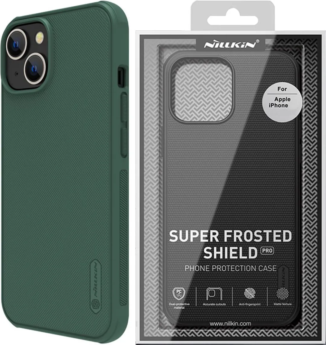Nillkin Super Frosted Shield Hoesje iPhone 14 Plus - Groen - afbeelding 2 van 6