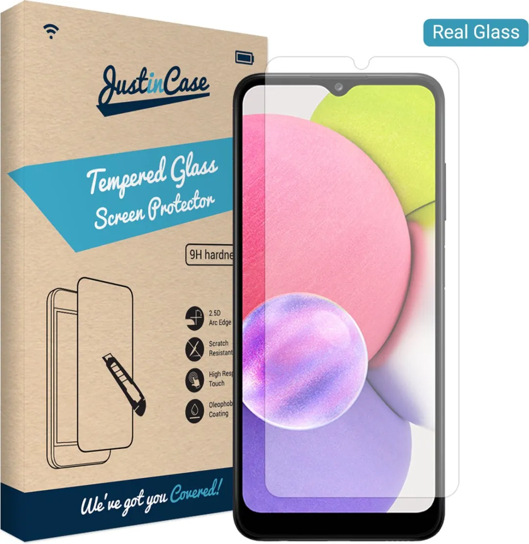 Just in Case Samsung Galaxy A03S Schermbeschermer - Gehard Glas - Transparant