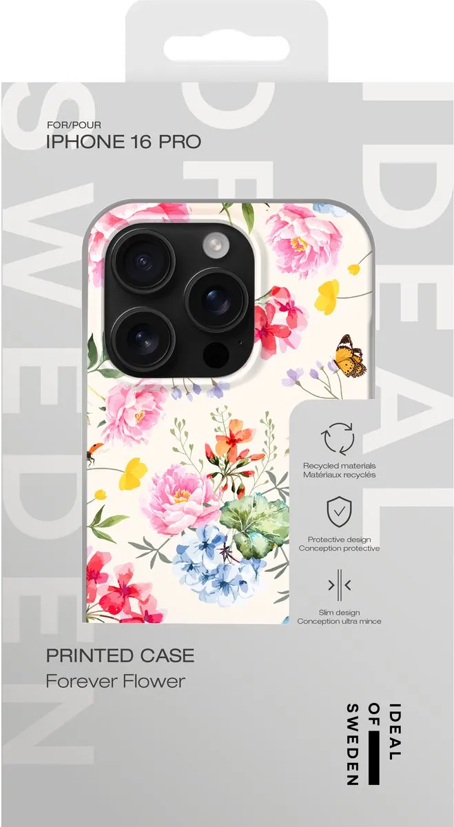 iDeal of Sweden Printed Case geschikt voor Apple iPhone 16 Pro Flower Forever