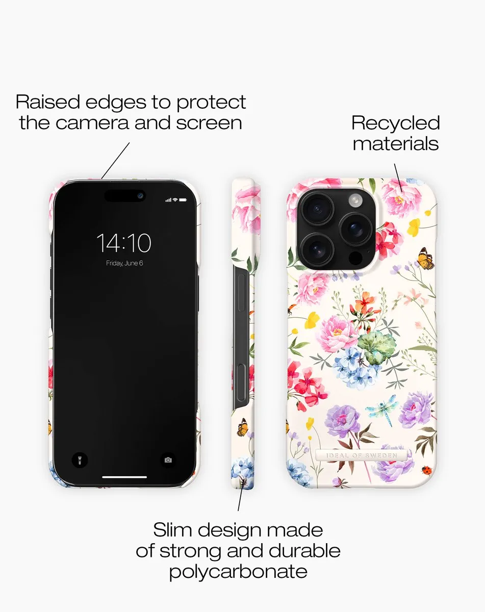 iDeal of Sweden Printed Case geschikt voor Apple iPhone 16 Pro Flower Forever