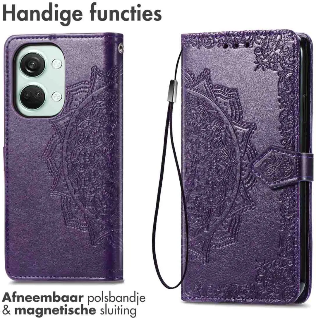 Imoshion Hoesje OnePlus Nord 3 Mandala Bookcase - Paars