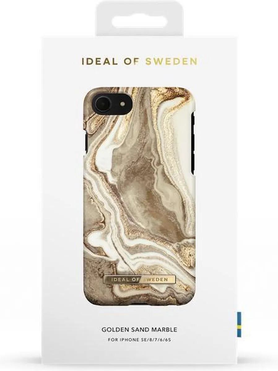 iDeal of Sweden Fashion Case iPhone 8/7/6/6s/SE - Goud/Zand Marble