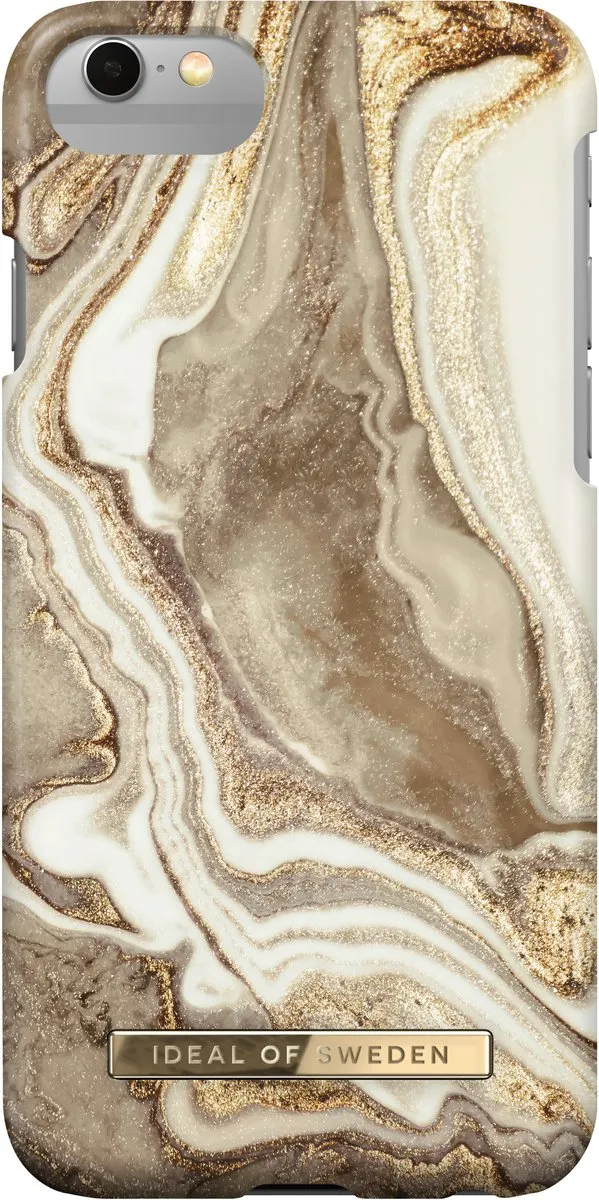 iDeal of Sweden Fashion Case iPhone 8/7/6/6s/SE - Goud/Zand Marble