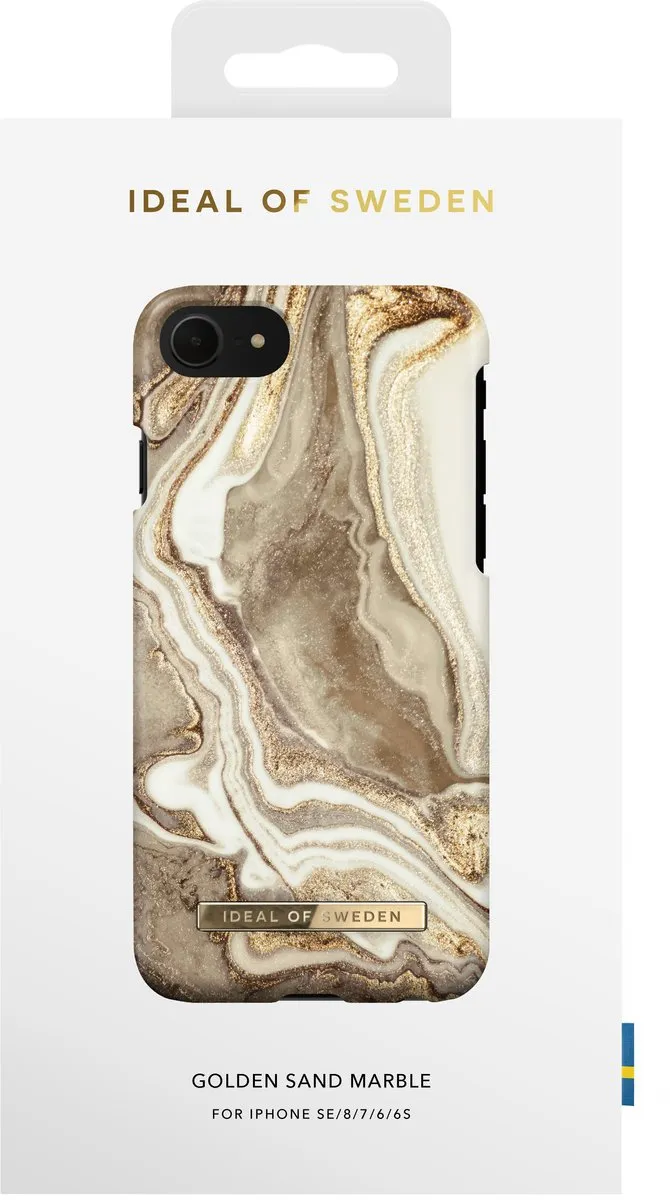 iDeal of Sweden Fashion Case iPhone 8/7/6/6s/SE - Goud/Zand Marble