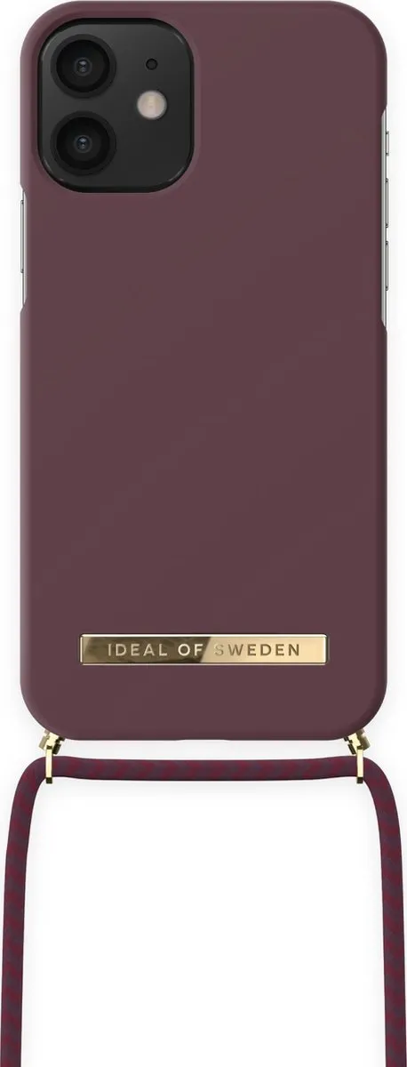 iDeal of Sweden Ordinary Phone Necklace Case iPhone 12 Mini Deep Cherry