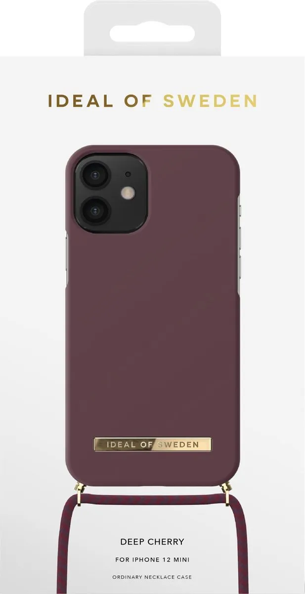 iDeal of Sweden Ordinary Phone Necklace Case iPhone 12 Mini Deep Cherry - IDONCAW21-I2054-323