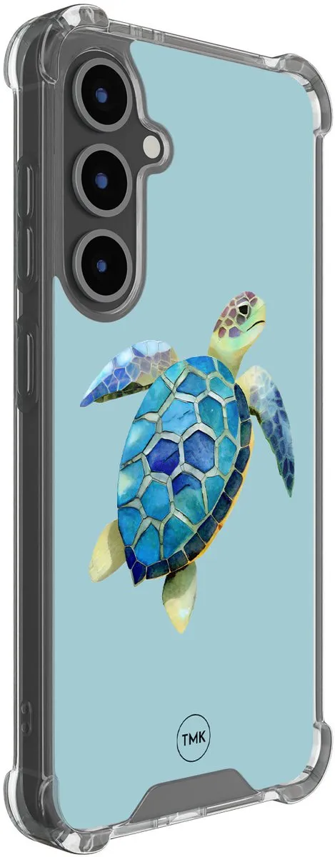 Casevibes Shockproof Hoesje S24 FE S/S24FE/S/013 - Blauw Schildpad