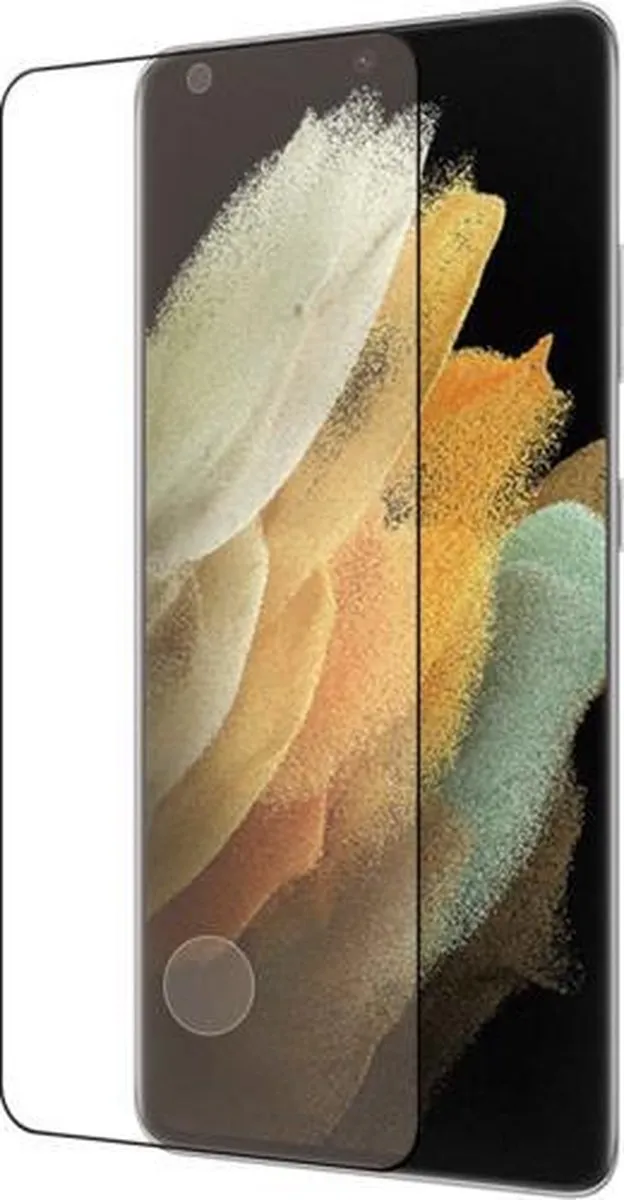 Azuri Curved Tempered Glass Screenprotector Samsung Galaxy S21 Ultra - Zwart