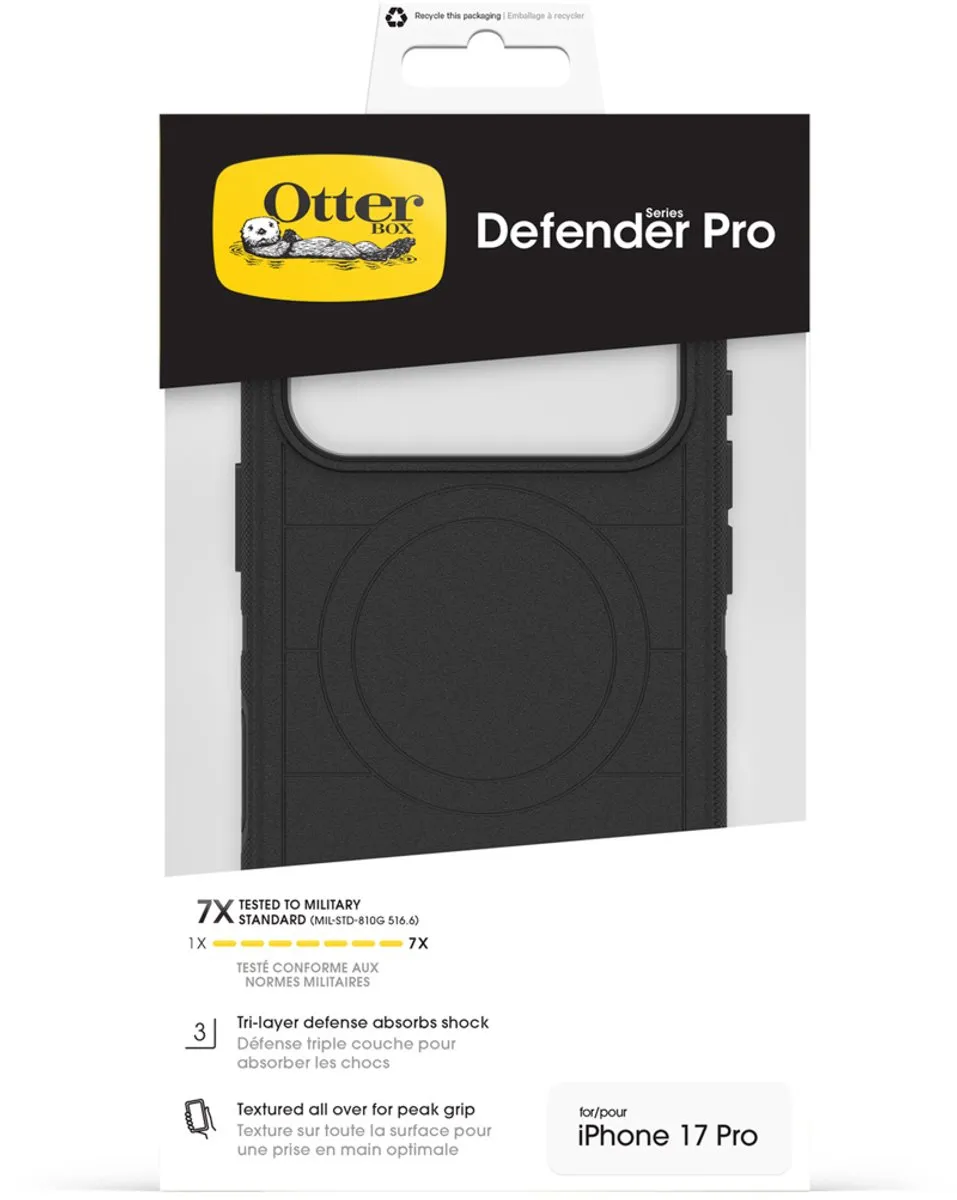 OtterBox Defender Pro 840434711246 iPhone 17 Pro Hoesje - Zwart - afbeelding 6 van 6