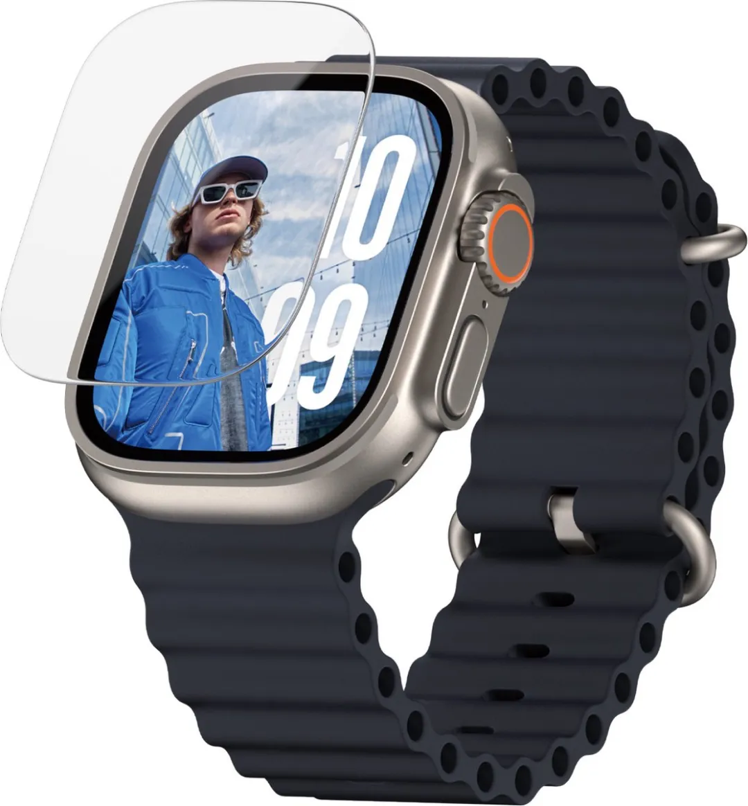 PanzerGlass Ultra Wide Fit Apple Watch Ultra Screenprotector 49mm - Transparant