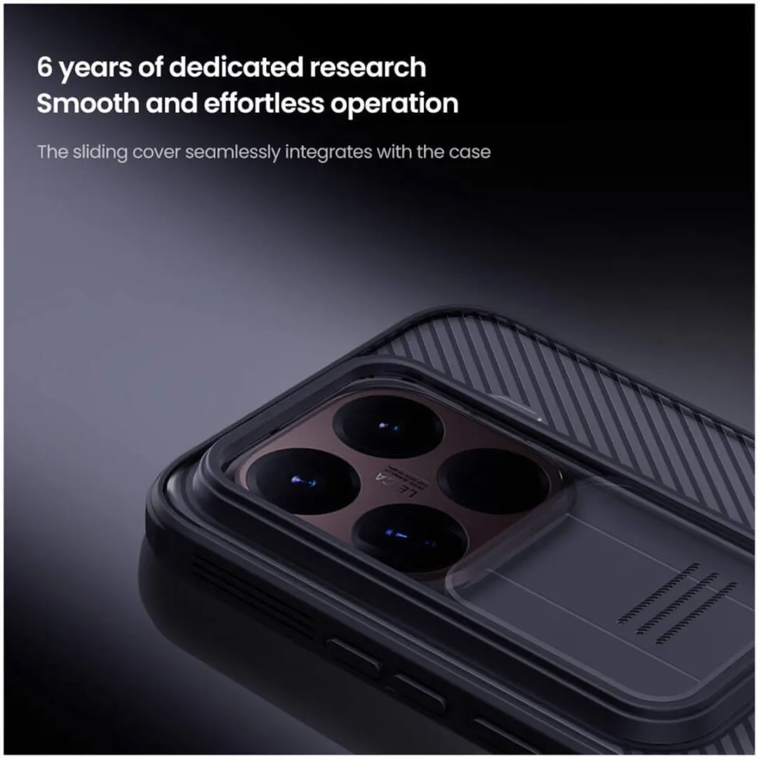 Nillkin CamShield Hoesje Xiaomi 15T - Camera Slider - Transparant Zwart