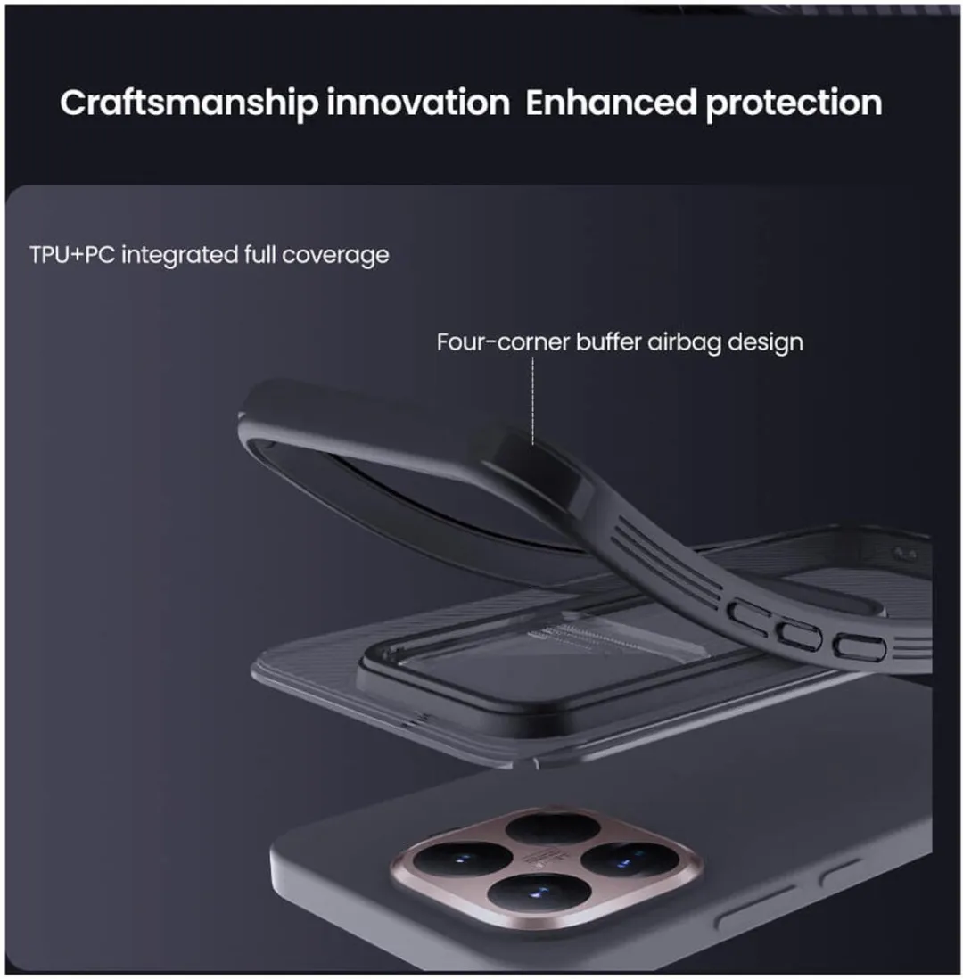 Nillkin CamShield Hoesje Xiaomi 15T - Camera Slider - Transparant Zwart