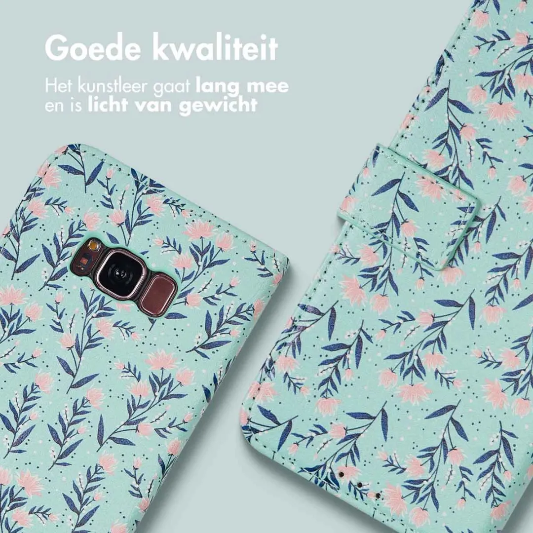 Imoshion Galaxy S8 Hoesje Blue Flowers - 3 Pasjes