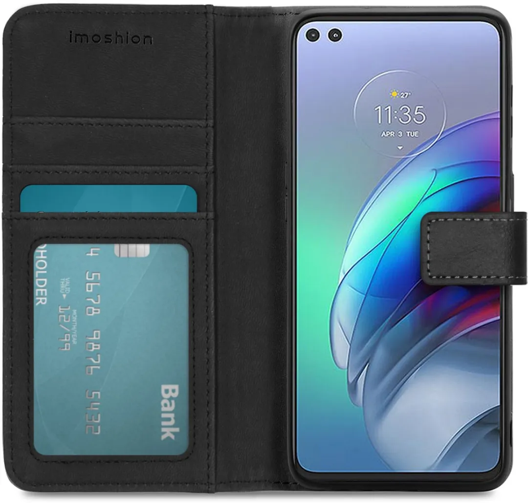 Imoshion Hoesje Motorola Moto G100 - 3 Pasjes - Zwart