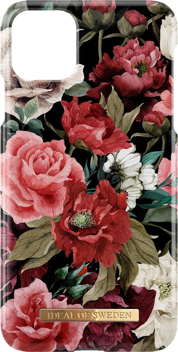 iDeal of Sweden iPhone 11 Pro Max Antique Roses Hoesje - Zwart/Rood/ Groen