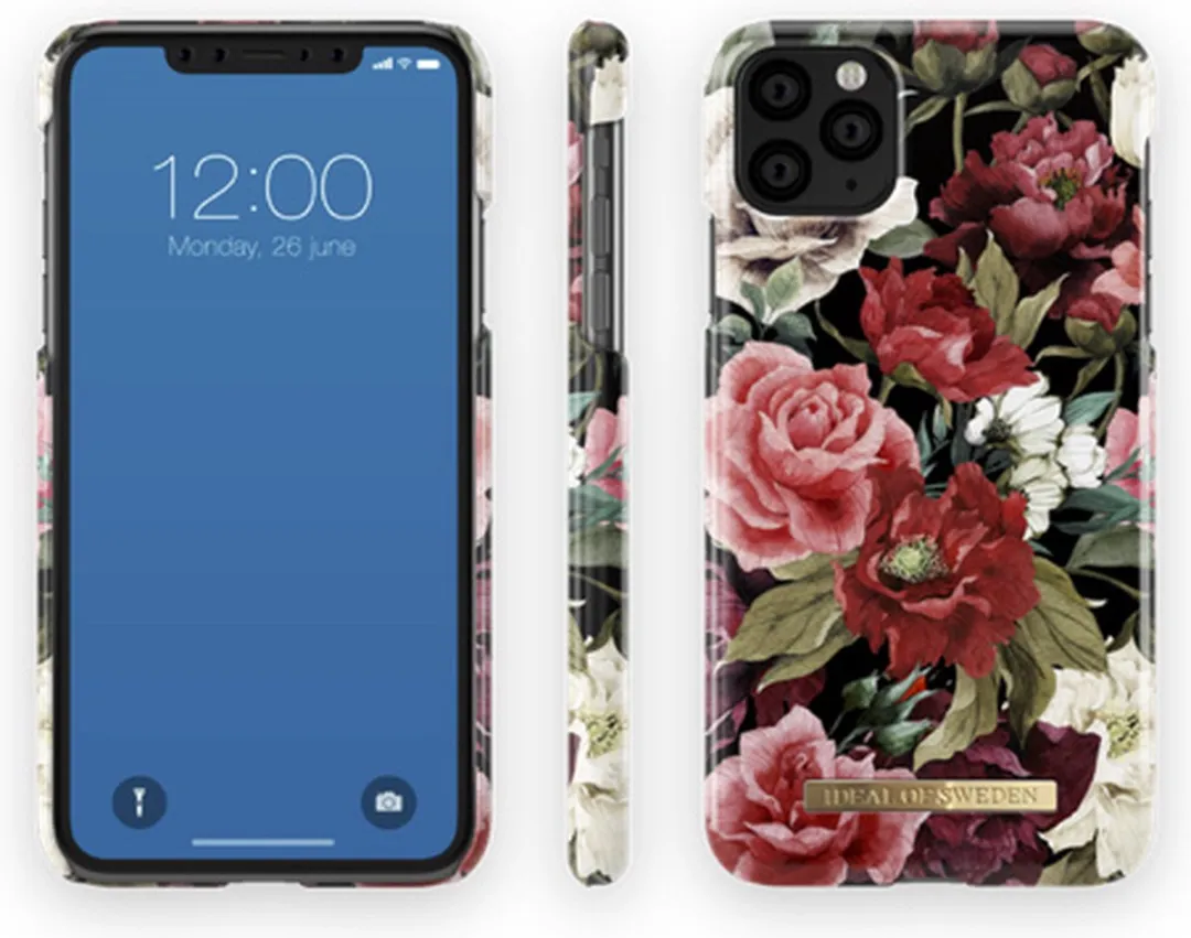 iDeal of Sweden iPhone 11 Pro Max Antique Roses Hoesje - Zwart/Rood/ Groen