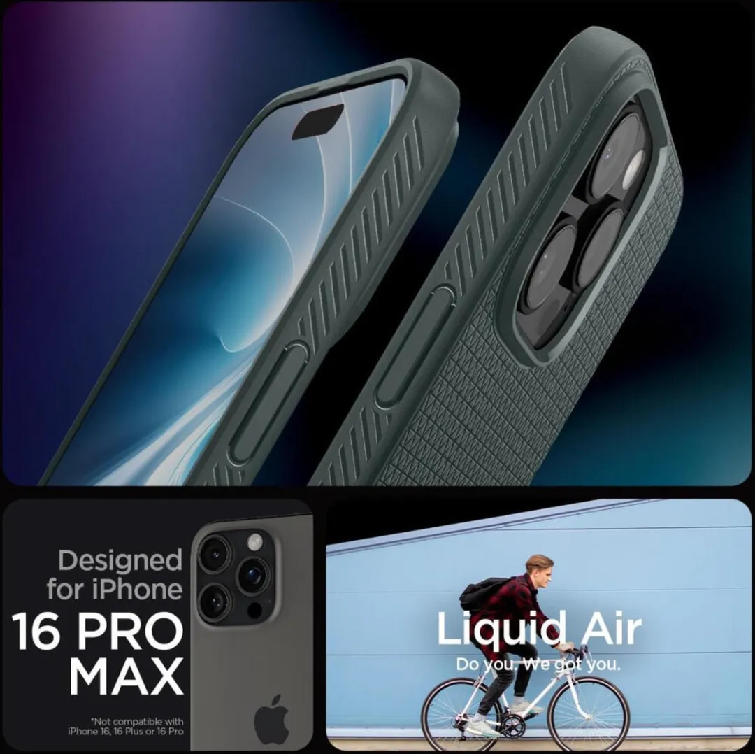 Spigen Liquid Air Hoesje iPhone 16 Pro Max - Groen - afbeelding 6 van 6