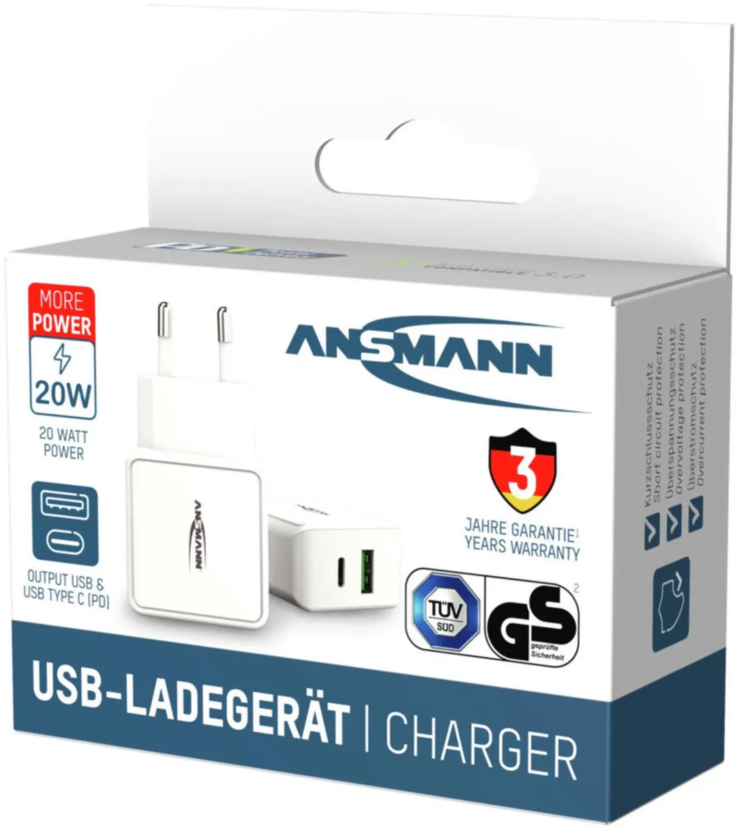 Ansmann HomeCharger HC218PD USB Oplader